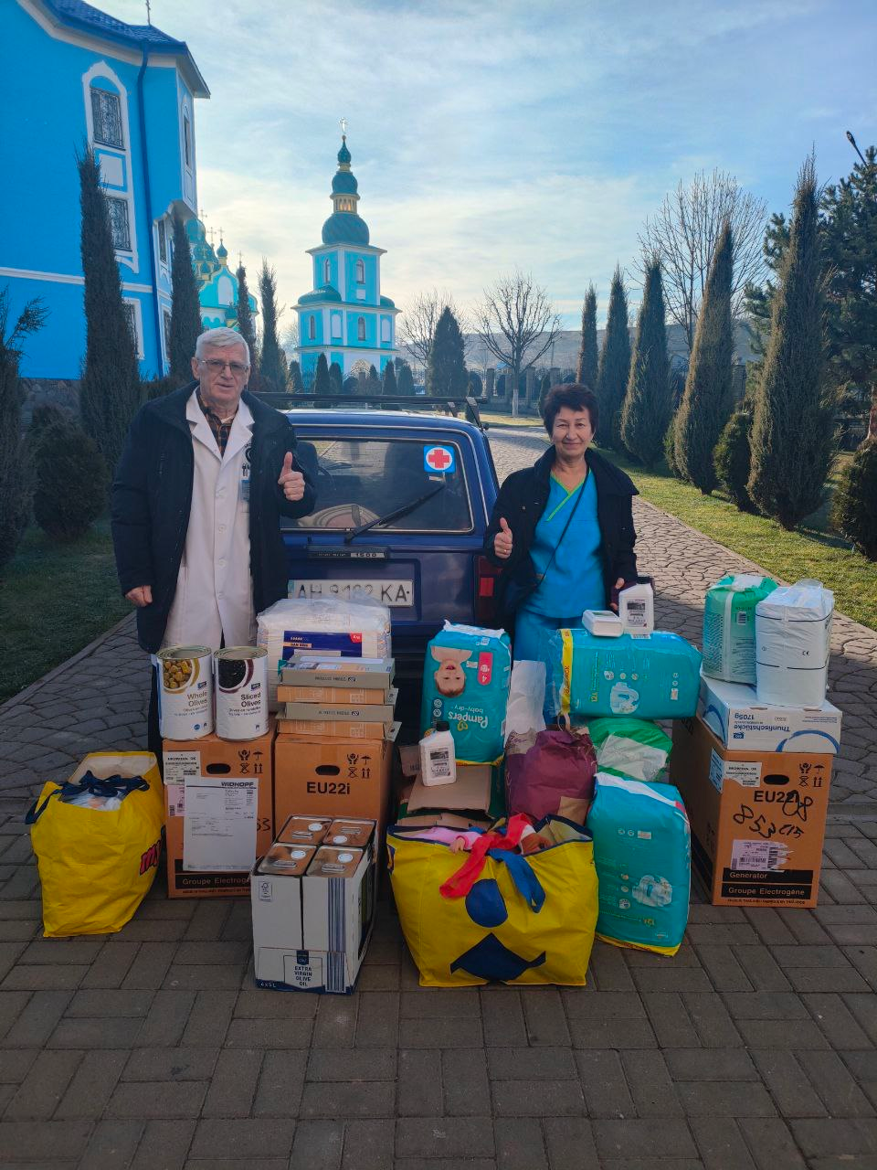 Sachspende – Lieferung von drei Stromerzeugern in ein Frauenkloster in der Oblast Czernowitz in der Westukraine